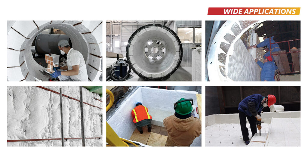 Thi công bông gốm ( ceramic fiber)